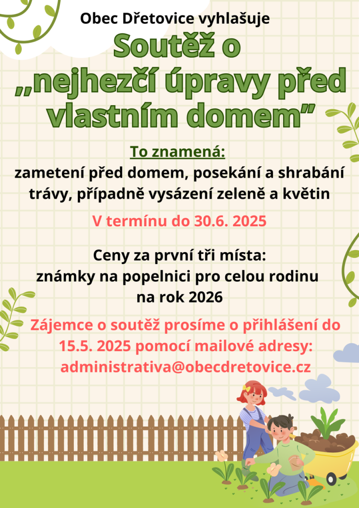 soutěž o úpravu před domem